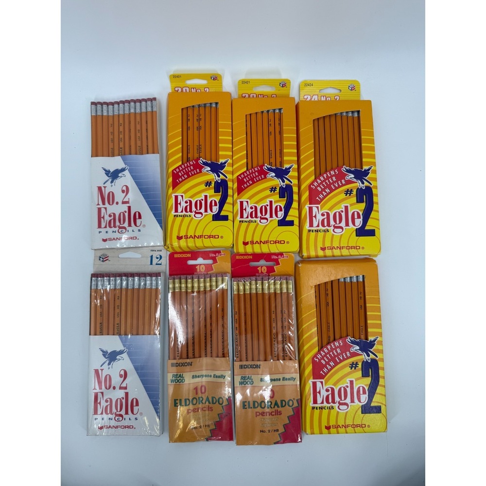 Vintage Mixed Lot Sanford No 2 Eagle Pencils 132 Total Back To School NEW